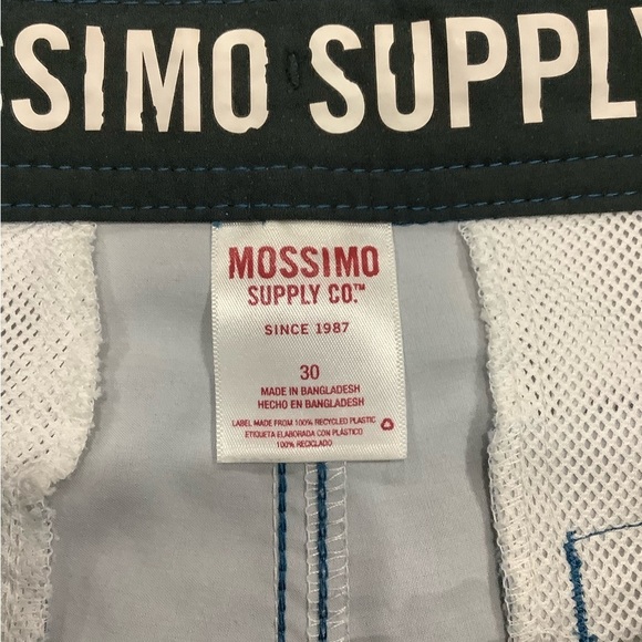 Men's Mossimo Supply Co 30 S Small Swim Shorts Trunks Board Hybrid Stripes Blue - Picture 7 of 8